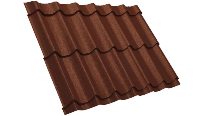 Металочерепиця METALLIST Джулія поліестер (РЕМА) мат 0.5 Zn 225 RAL8017